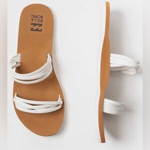 BILLABONG Cancun White Slide Sandals Women’s Sz:8